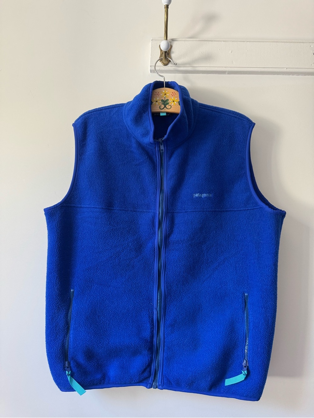 Vintage Patagonia Men’s Blue Fleece Vest - Full Zip